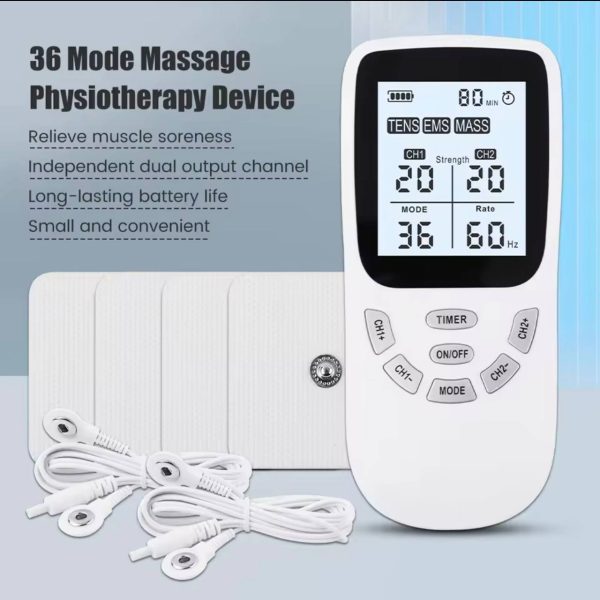 36-Mode Tens Machine Muscle Stimulator Electric EMS Acupuncture Body Massage Digital TENS Unit Machine Electro Stimulator